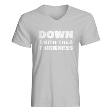 Mens DOWN with the THICKNESS V-Neck T-shirt