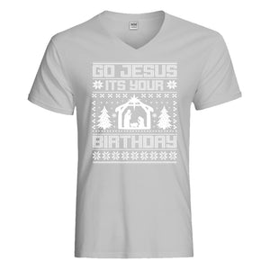 Mens Go Jesus Its Your Birthday Vneck T-shirt