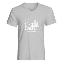 Mens I'd Rather be Camping V-Neck T-shirt