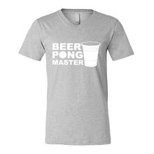 Mens Beer Pong Master Vneck T-shirt