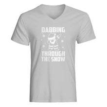 Mens Dabbing through the Snow V-Neck T-shirt