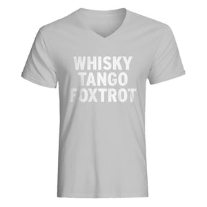 Mens WHISKY TANGO FOXTROT V-Neck T-shirt