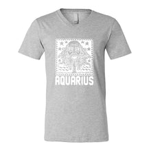 Mens Aquarius Zodiac Astrology Vneck T-shirt