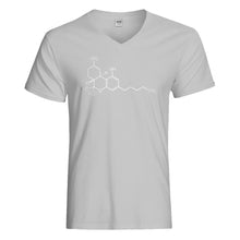 Mens THC Molecule Vneck T-shirt
