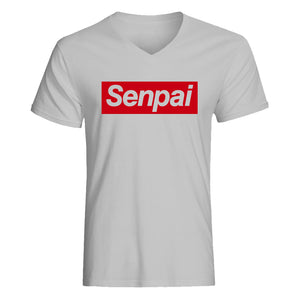Mens Senpai Red V-Neck T-shirt