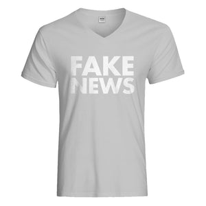 Mens FAKE NEWS Vneck T-shirt