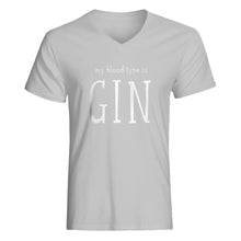 Mens My Blood Type is Gin V-Neck T-shirt
