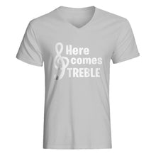 Mens Here Comes Treble V-Neck T-shirt