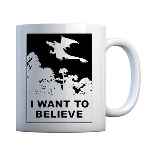 I Want to Believe Fire Dragon Ceramic Gift Mug