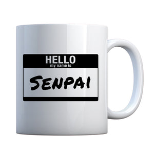 Mug Hello My Name is Senpai Ceramic Gift Mug