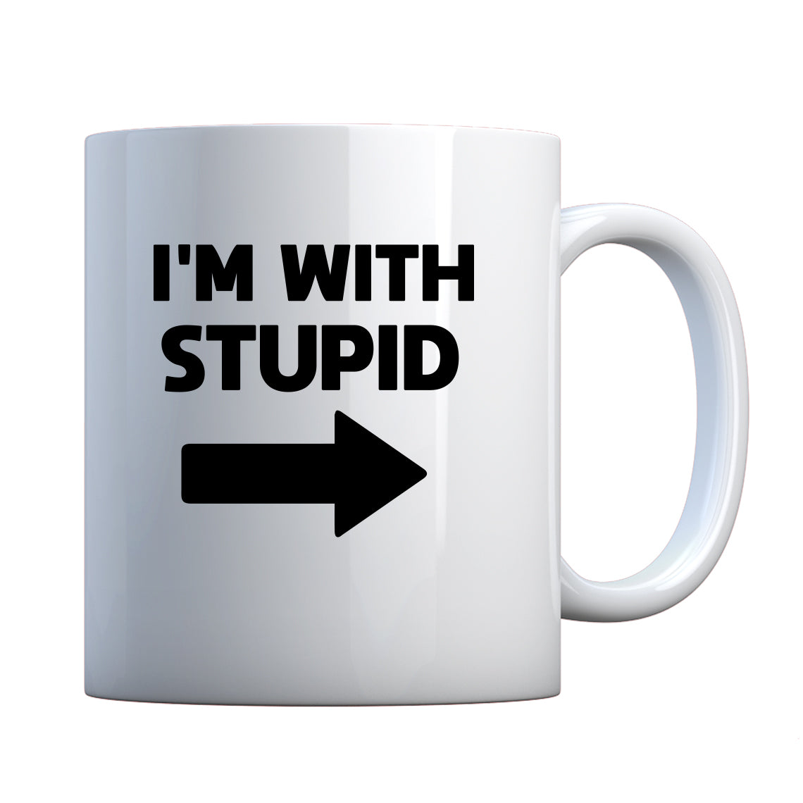 I'm With Stupid Right Ceramic Gift Mug