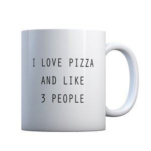 I Love Pizza and like 3 People Gift Mug