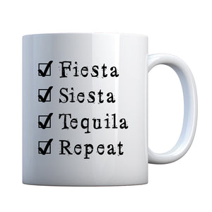 Mug Fiesta Siesta Tequila Repeat Ceramic Gift Mug