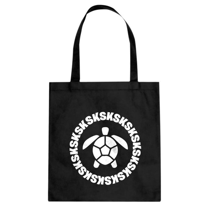 Turtle Sksksk Cotton Canvas Tote Bag