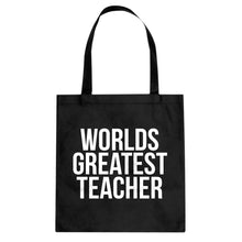 Tote Worlds Greatest Teacher Canvas Tote Bag