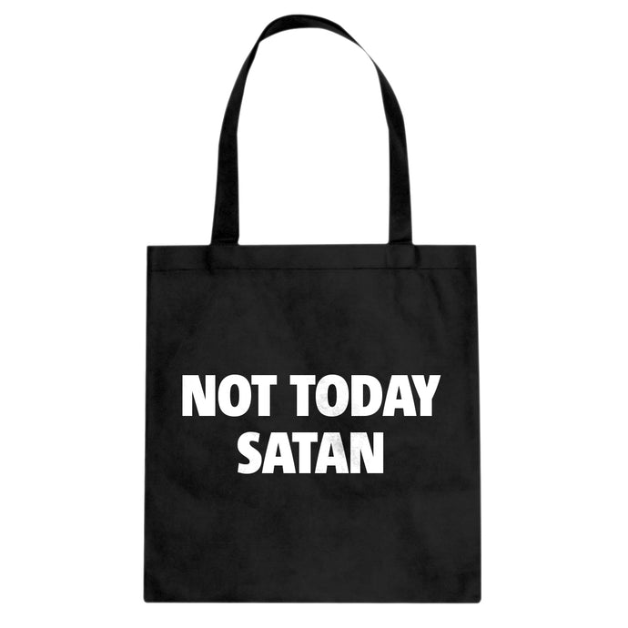 Not Today Satan Cotton Canvas Tote Bag