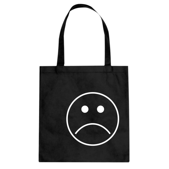 Sad Face Cotton Canvas Tote Bag