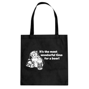 It's the Most Wonderful Time for a Beer Cotton Canvas Tote Bag