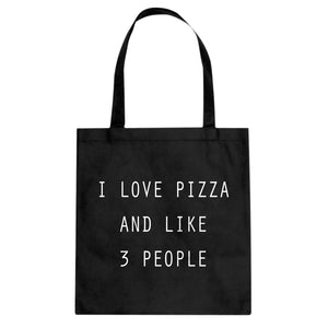 Tote I Love Pizza and like 3 People Canvas Tote Bag