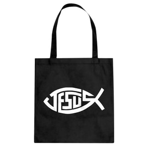 Tote Jesus Fish Canvas Tote Bag