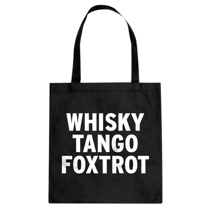 WHISKY TANGO FOXTROT Cotton Canvas Tote Bag