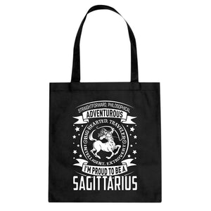 Sagittarius Astrology Zodiac Sign Cotton Canvas Tote Bag