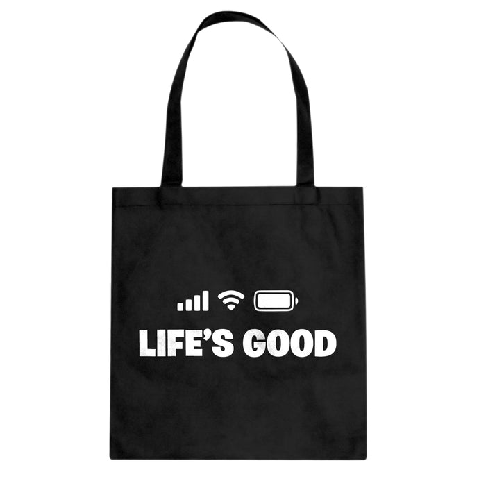 Life's Good Cotton Canvas Tote Bag