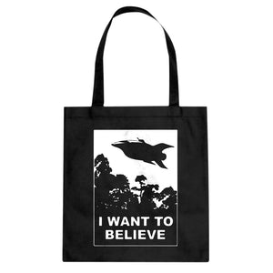 I Want to Believe Planet Express Cotton Canvas Tote Bag
