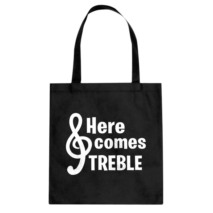 Here Comes Treble Cotton Canvas Tote Bag