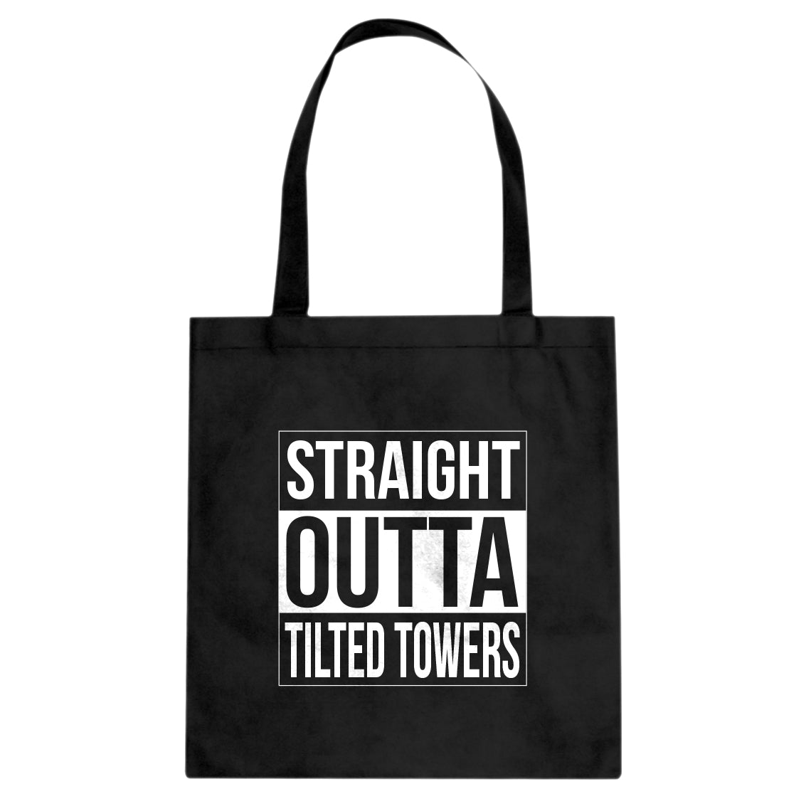 Tote Straight Outta Tilted Towers Canvas Tote Bag