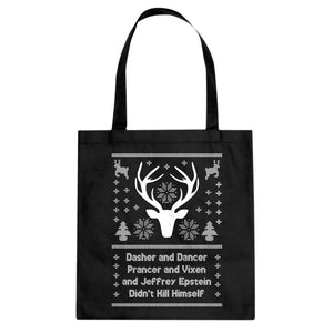 Dasher and Dancer and Jeffrey Epstein Cotton Canvas Tote Bag