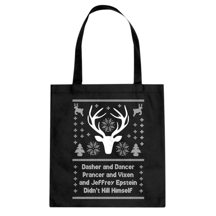 Dasher and Dancer and Jeffrey Epstein Cotton Canvas Tote Bag
