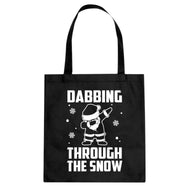 Dabbing through the Snow Cotton Canvas Tote Bag