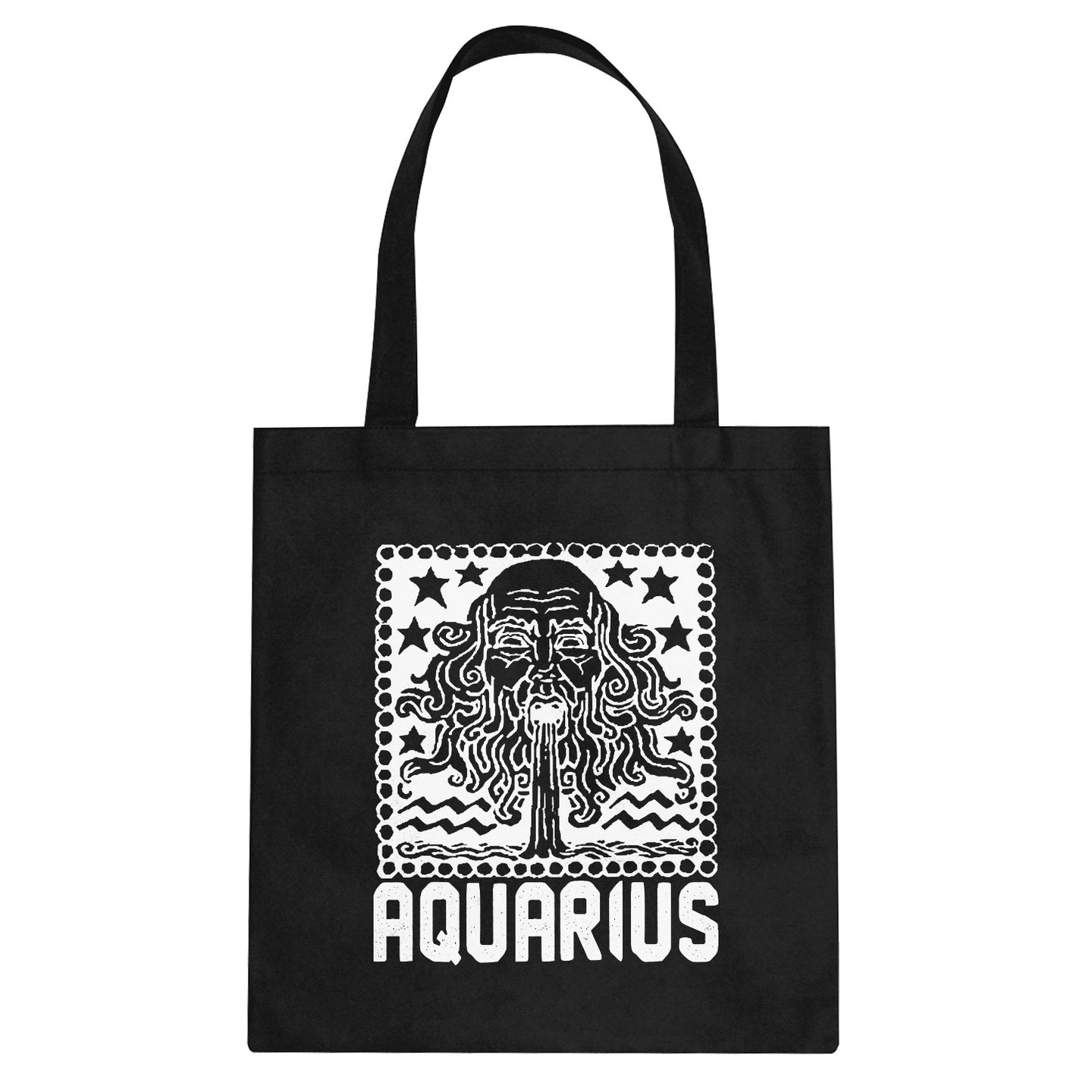 Tote Aquarius Zodiac Astrology Canvas Tote Bag