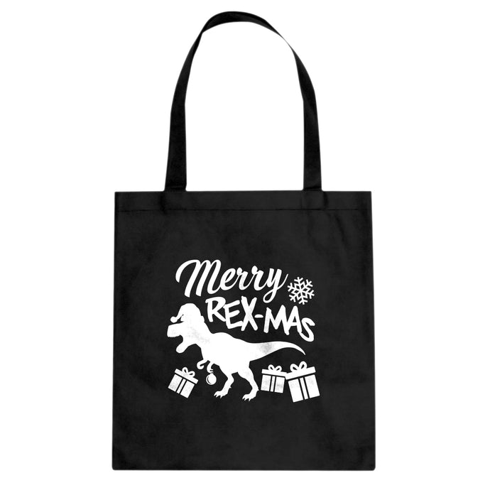 Merry Rex-Mas Cotton Canvas Tote Bag