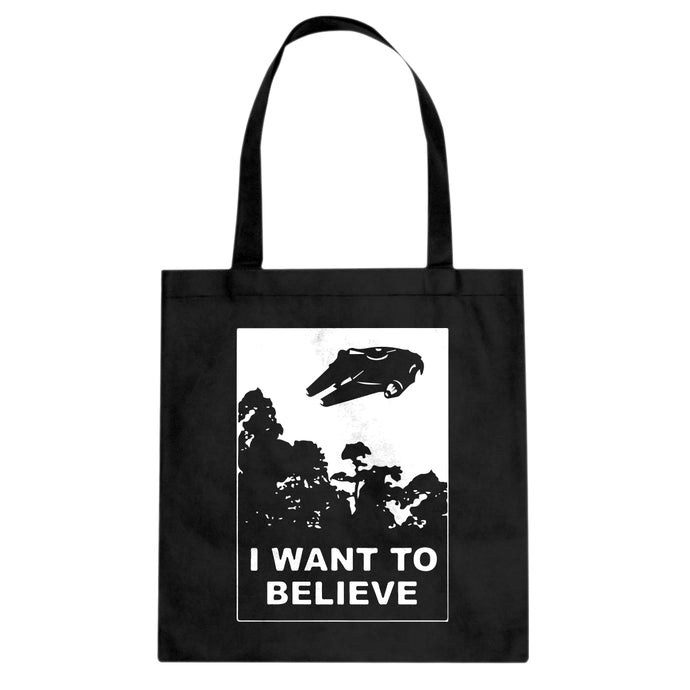 I Want to Believe Star Ship Cotton Canvas Tote Bag