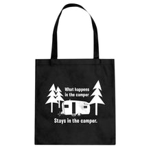 What Happens in the Camper Cotton Canvas Tote Bag