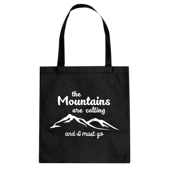 The Mountains are Calling Cotton Canvas Tote Bag
