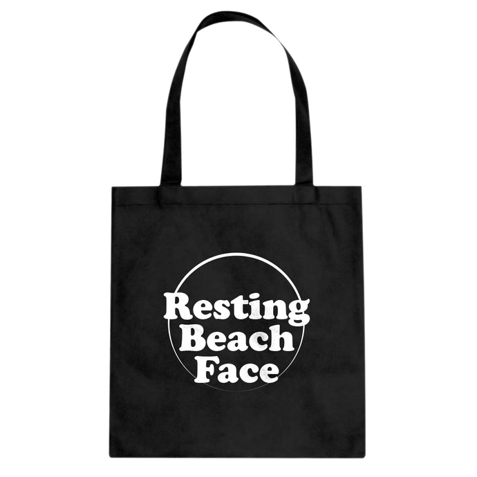Resting Beach Face Cotton Canvas Tote Bag