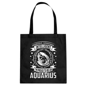 Tote Aquarius Astrology Zodiac Sign Canvas Tote Bag