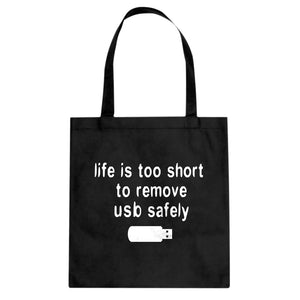 Tote Remove USB Safely Canvas Tote Bag