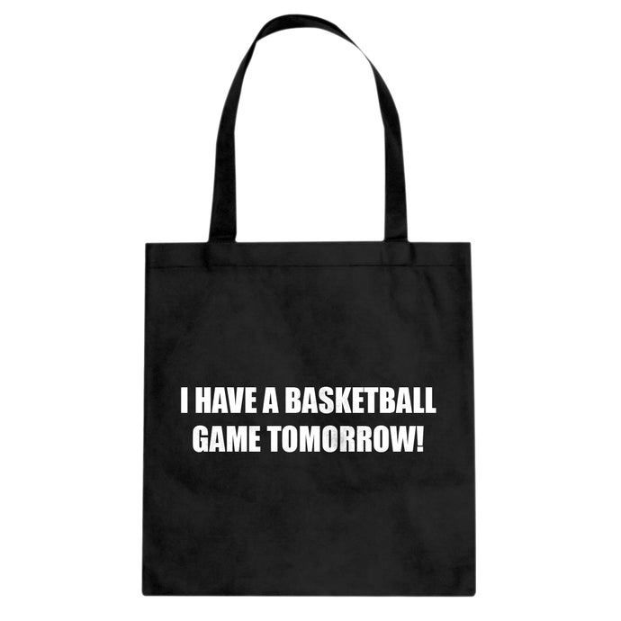 Basketball Game Tomorrow Cotton Canvas Tote Bag