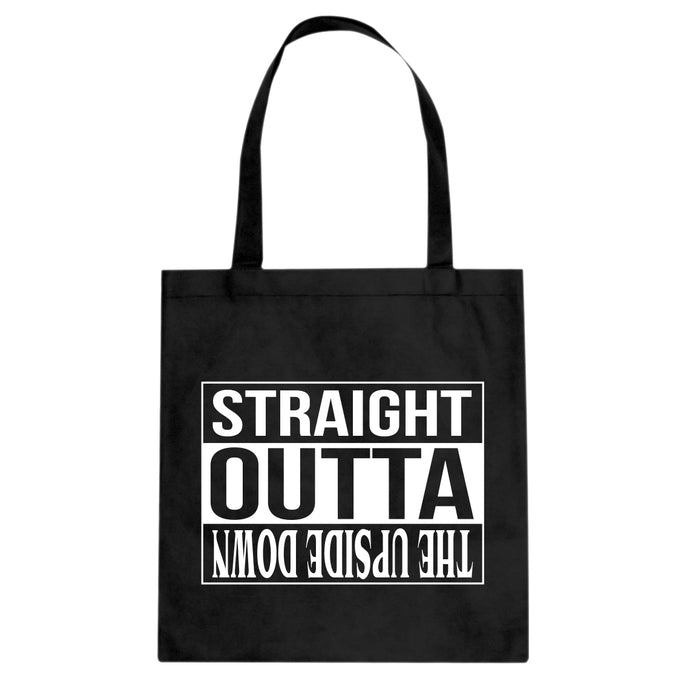 Straight Outta the Upside Down Cotton Canvas Tote Bag