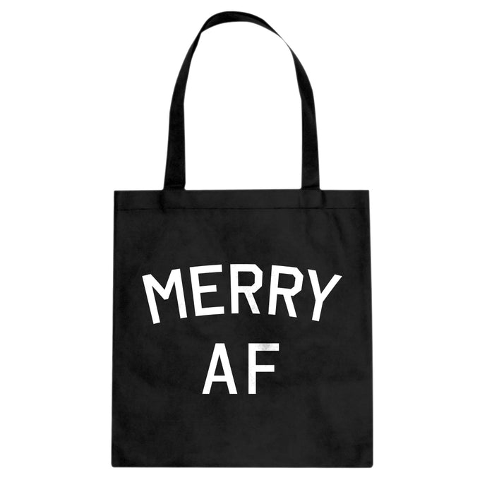 Merry AF Cotton Canvas Tote Bag