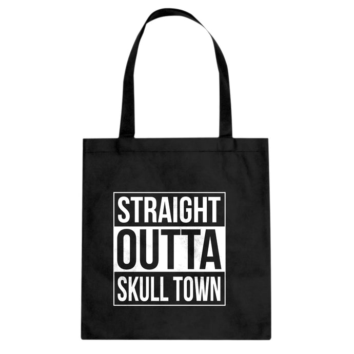 Straight Outta Skull Town Cotton Canvas Tote Bag