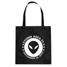 Storming Area 51 Cotton Canvas Tote Bag