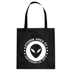 Storming Area 51 Cotton Canvas Tote Bag