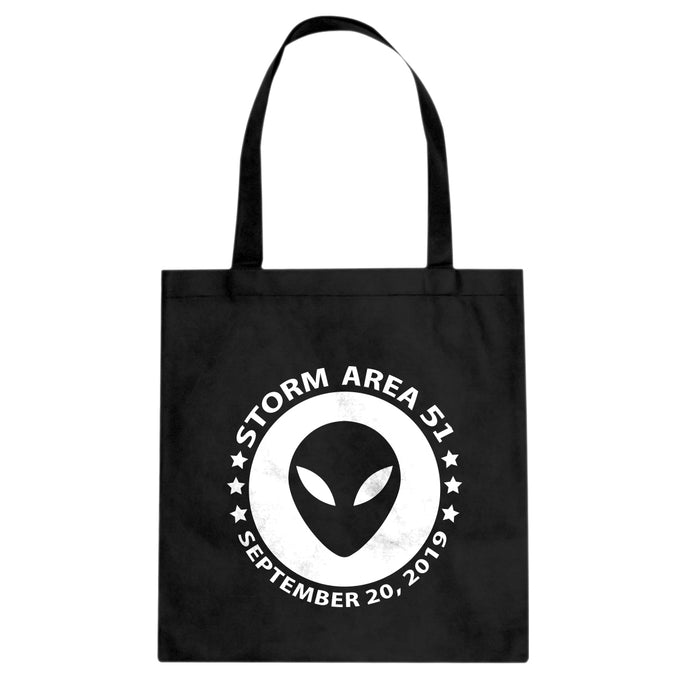 Storming Area 51 Cotton Canvas Tote Bag