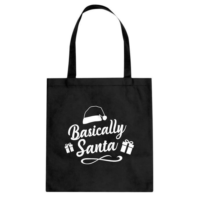 Basically Santa Cotton Canvas Tote Bag