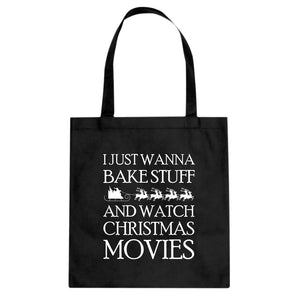 Bake Stuff, Christmas Movies Cotton Canvas Tote Bag